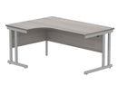 Core Twin Upright Radial Desk - Alaskan Grey Oak - NWOF