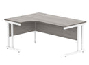 Core Twin Upright Radial Desk - Alaskan Grey Oak - NWOF