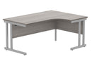 Core Twin Upright Radial Desk - Alaskan Grey Oak - NWOF