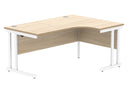 Core Twin Upright Radial Desk - Canadian Oak - NWOF