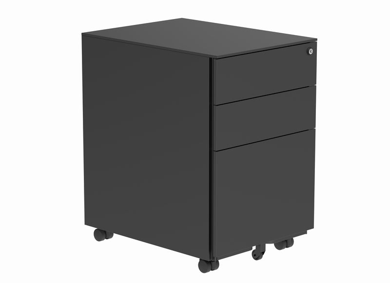 Core Mobile Under Desk Steel Pedestal - Black - NWOF