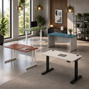 Impulse 800mm Deep Straight Desk With Panel End Leg - Moss Green