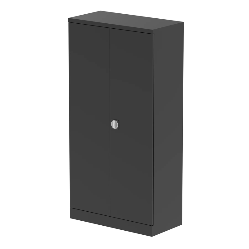 QUBE by Bisley 2 Door Stationery Cupboard - Black