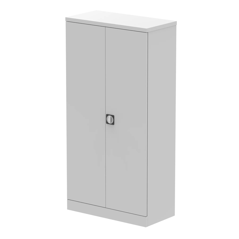 QUBE by Bisley 2 Door Stationery Cupboard - Light Grey