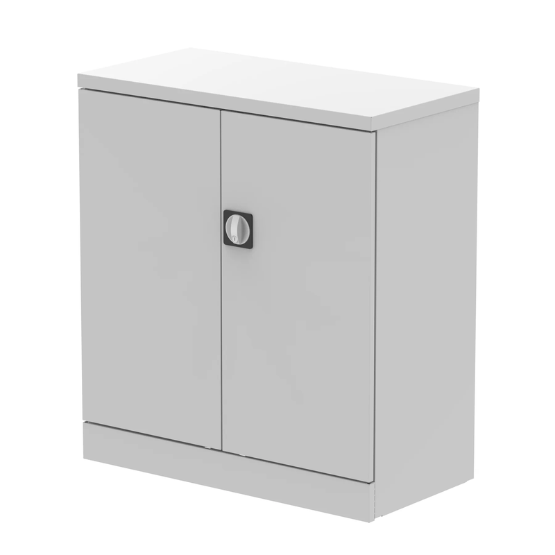 QUBE by Bisley 2 Door Stationery Cupboard - Light Grey