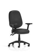 Eclipse Plus II Lever Task Operator Chair Bonded Leather Black - NWOF