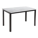 Eko Rectangular Dining Aluminium Troy Table - Whitewash Top - NWOF