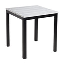 Eko Square Dining Aluminium Troy Table - Whitewash Top - NWOF