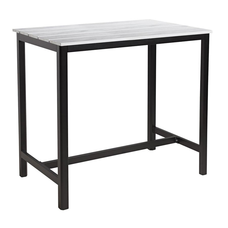 Eko Rectangular 4 Leg Bar Height Table - Whitewash Top