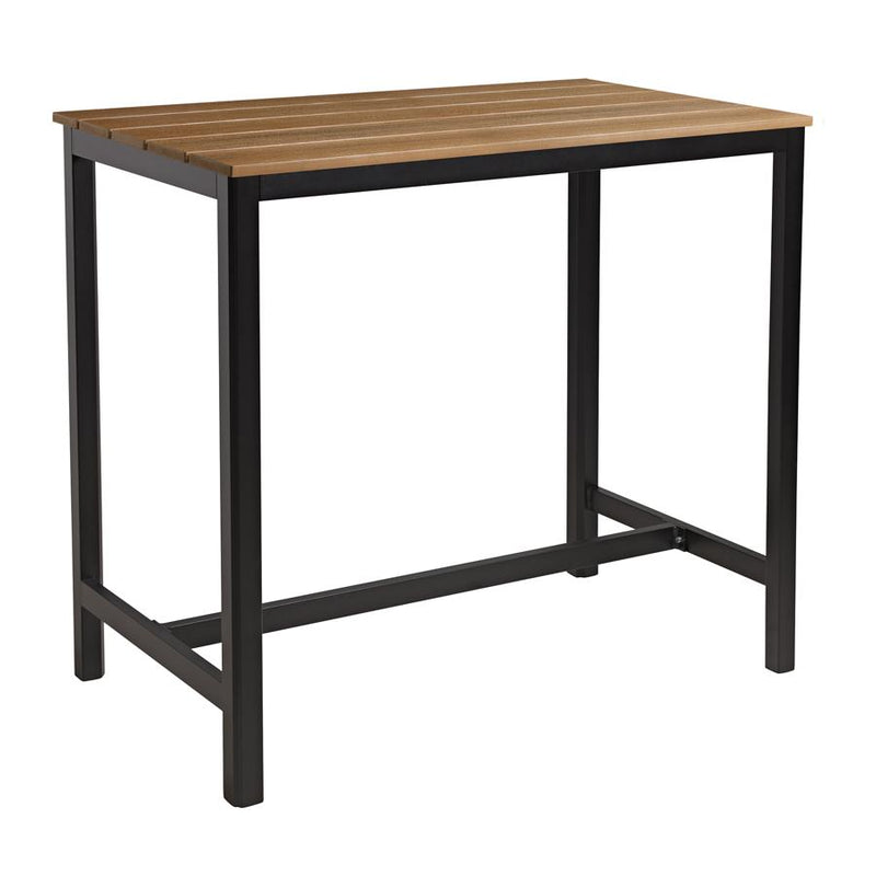 Eko Rectangular 4 Leg Bar Height Table - Golden Oak Top