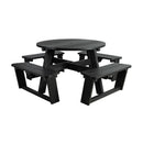 EKO 8 Seater Round Picnic Table - Black - NWOF