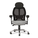 Ergo Ergonomic Luxury High Back Executive Mesh Chair - Black/Grey - NWOF