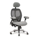 Ergo Ergonomic Luxury High Back Executive Mesh Chair - Grey - NWOF