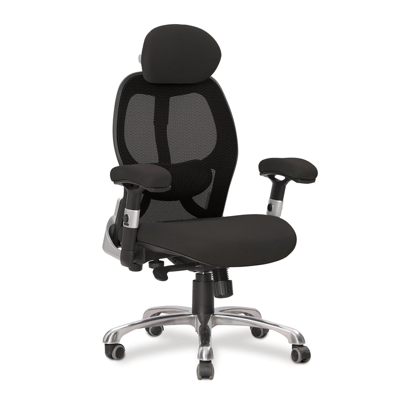 Ergo Ergonomic Luxury High Back Executive Mesh Chair - Black - NWOF
