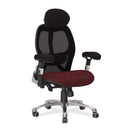 Ergo Ergonomic Luxury High Back Executive Mesh Chair - Black/Burgundy - NWOF