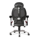 Ergo Ergonomic Luxury High Back Executive Mesh Chair - Black/Burgundy - NWOF