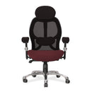 Ergo Ergonomic Luxury High Back Executive Mesh Chair - Black/Burgundy - NWOF