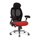 Ergo Ergonomic Luxury High Back Executive Mesh Chair - Black/Red - NWOF