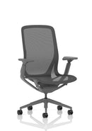 Dynamic Lumo Executive Chair in Shadow Grey with adjustable armrests and ergonomic design for office comfort.