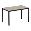 Extrema Black 4 Leg Dining Table - Textured Cement