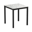 Extrema Black 4 Leg Dining Table - Mixed Terrazzo