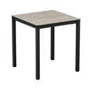Extrema Black 4 Leg Dining Table - Textured Cement