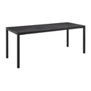 Extrema Black 4 Leg Dining Table - Metallic Anthracite