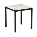 Extrema Black 4 Leg Dining Table - Carrara Marble