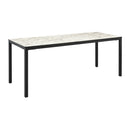 Extrema Black 4 Leg Dining Table - Carrara Marble