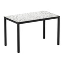 Extrema Black 4 Leg Dining Table - Mixed Terrazzo
