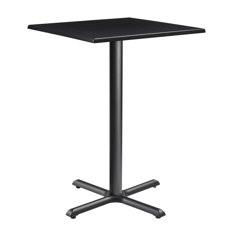 Enduratop Complete Bar Height Square Table With Flat Auto-Adjust Base - Black