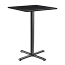 Enduratop Complete Bar Height Square Table With Flat Auto-Adjust Base - Black - NWOF