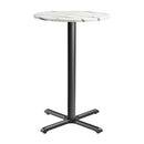 Enduratop Complete Bar Height Table With Flat Auto-Adjust Base - Carrara Marble - NWOF