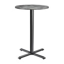 Enduratop Complete Bar Height Table With Flat Auto-Adjust Base - Cement - NWOF