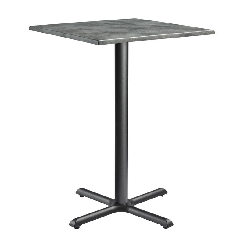 Enduratop Complete Bar Height Square Table With Flat Auto-Adjust Base - Cement