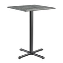 Enduratop Complete Bar Height Square Table With Flat Auto-Adjust Base - Cement - NWOF