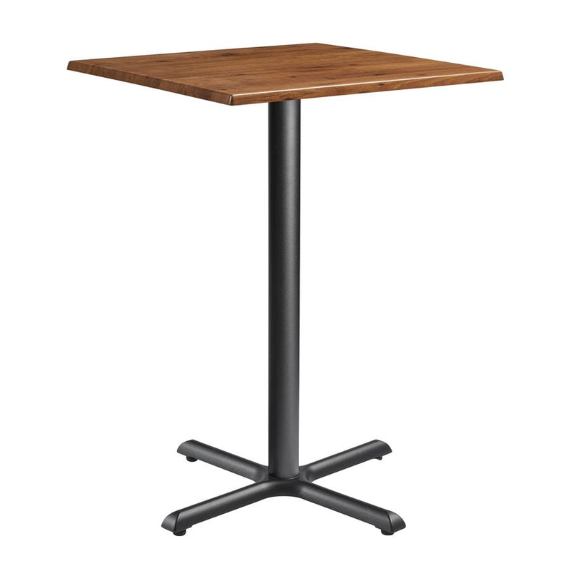 Enduratop Complete Bar Height Square Table With Flat Auto-Adjust Base - Natural Wood