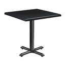 Enduratop Complete Straight Dining Table With Flat Auto-Adjust Base - Black - NWOF