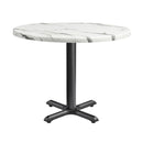 Enduratop Complete Dining Table With Flat Auto-Adjust Base - Carrara Marble - NWOF