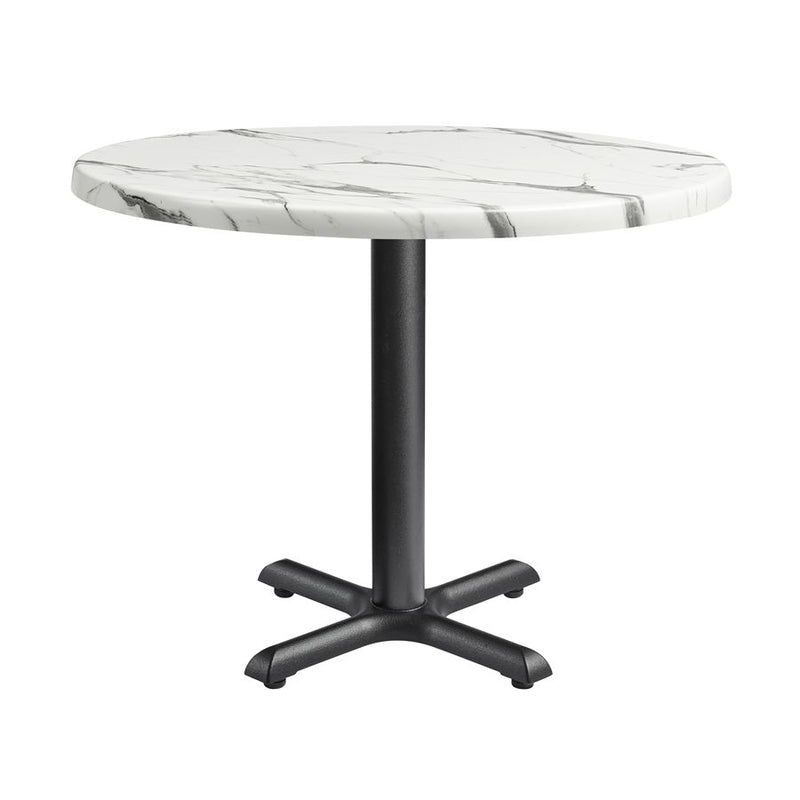 Enduratop Complete Dining Table With Flat Auto-Adjust Base - Carrara Marble