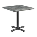 Enduratop Complete Straight Dining Table With Flat Auto-Adjust Base - Cement - NWOF