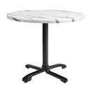 Enduratop Complete Dining Flip Top Table - Carrara Marble With Flat Auto-Adjust Flip Top Base - NWOF