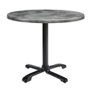 Enduratop Complete Dining Flip Top Table - Cement With Flat Auto-Adjust Flip Top Base - NWOF