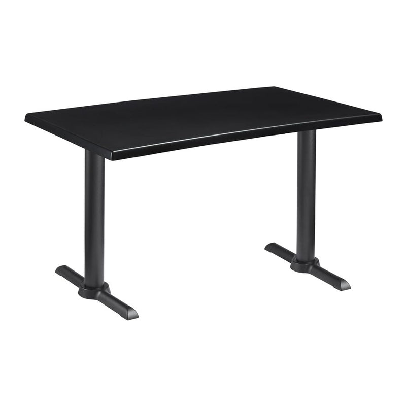 Enduratop Complete Straight Dining Table With Flat Auto-Adjust Base - Black