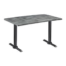 Enduratop Complete Straight Dining Table With Flat Auto-Adjust Base - Cement - NWOF