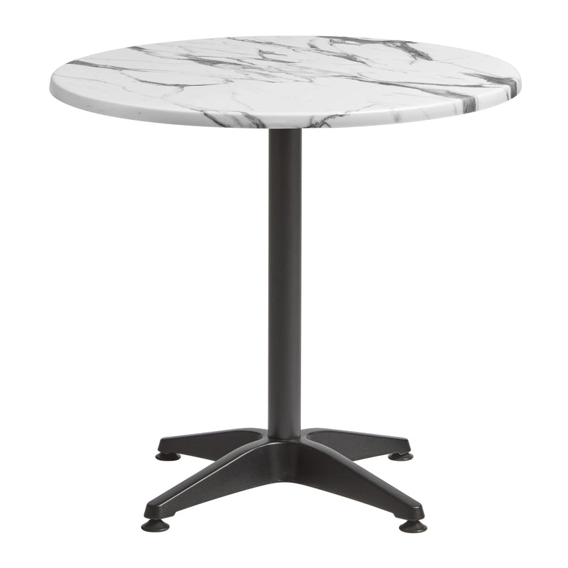 Enduratop Complete Dining Table With Alby Black Base - Carrara Marble - NWOF