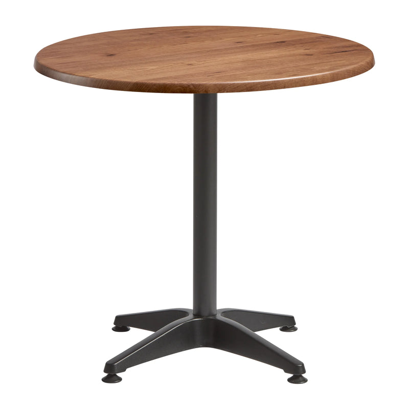 Enduratop Complete Dining Table With Alby Black Base - Natural Wood - NWOF