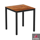 Extrema Black 4 Leg Dining Table - Textured Copper
