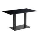 Black Extrema Complete dining table with rectangular shape and Anzio black base, modern and stylish for contemporary dining spaces.
