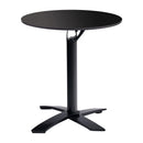 Black Extrema Complete Dining Table by ZAP with Spaceguard Deluxe flip top black base, featuring a sleek, modern design.